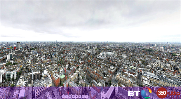 BT Tower 360 Panorama of London
